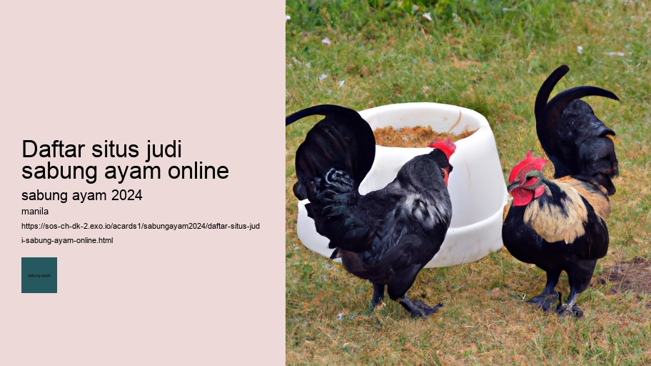 daftar situs judi sabung ayam online