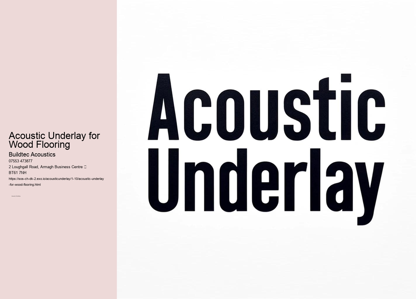 The Importance of High-Density Materials in Acoustic Underlays