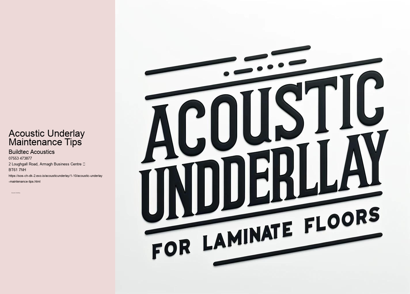 Choosing the Right Acoustic Underlay for Your Floor