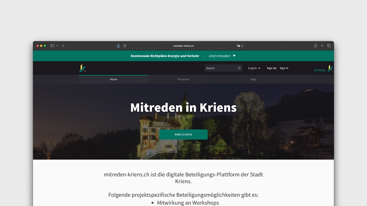 Media picture: Mitreden Kriens (LU)