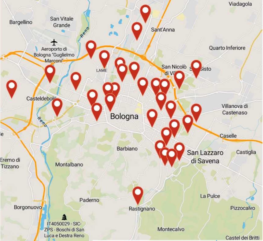 Mappa_Case_di_Quartiere_a_Bologna