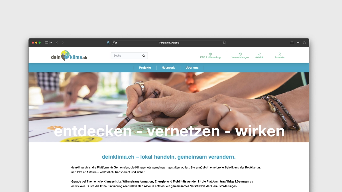 Media picture: deinklima (BE) · Bern region
