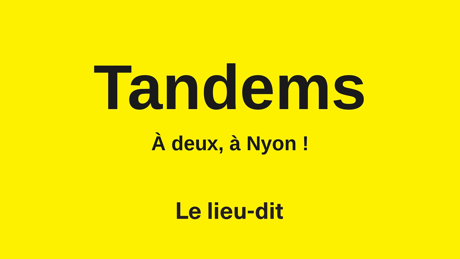 Image média: A deux, à Nyon!