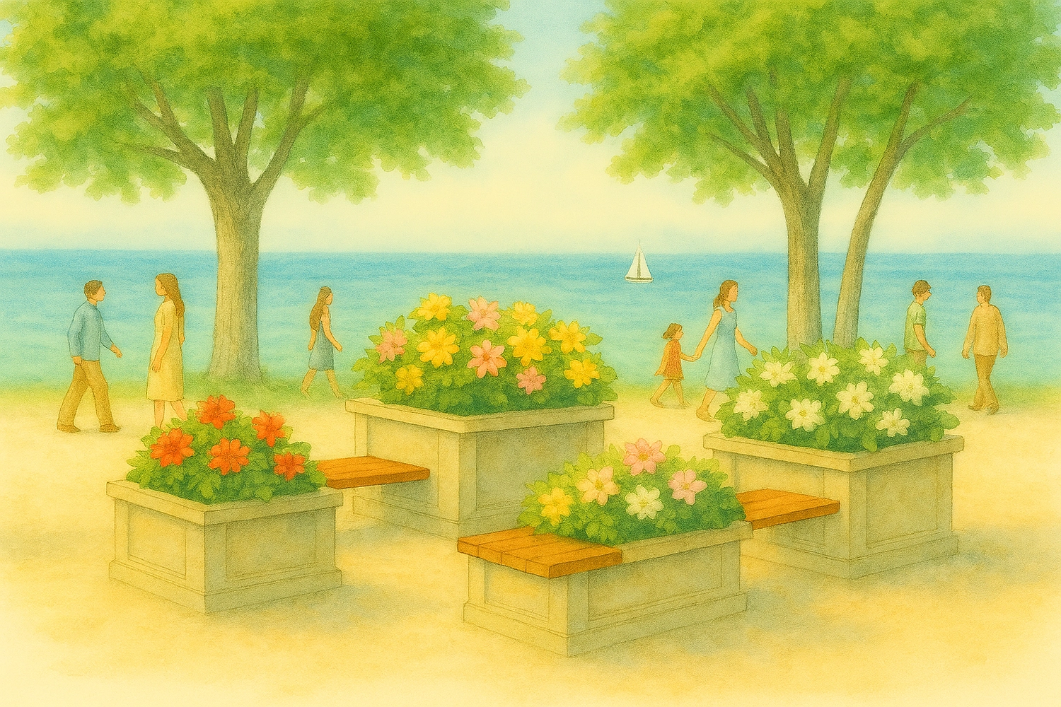 Pressebild: Blumen am See