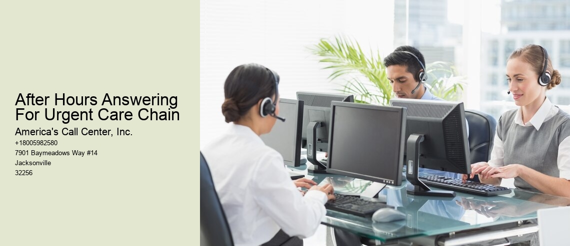 After Hours Answering For Urgent Care Chain