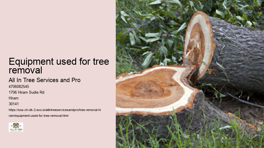 Equipment used for tree removal