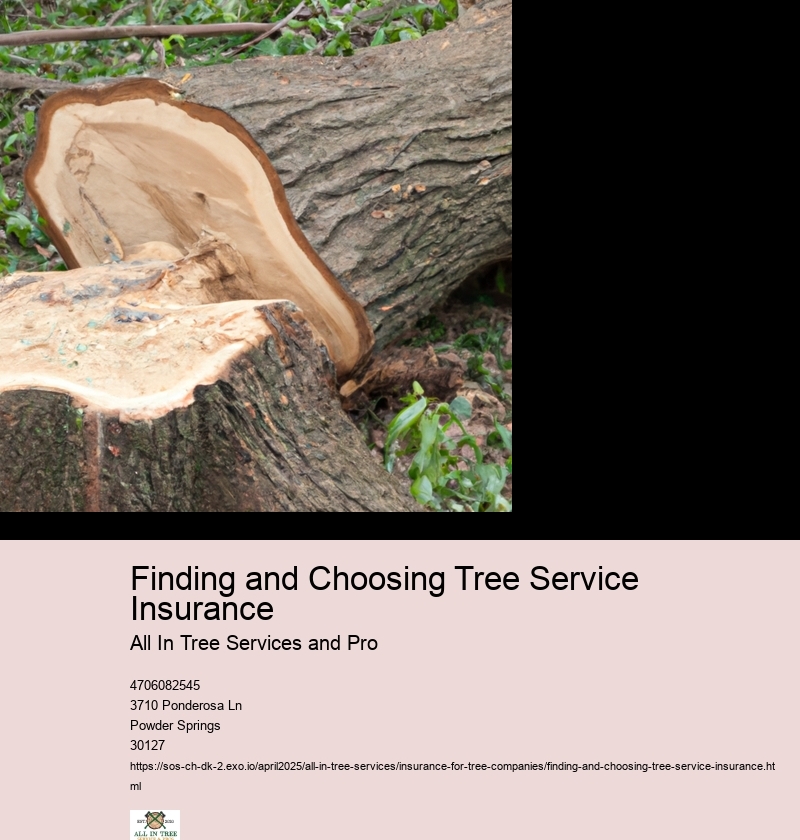 Finding and Choosing Tree Service Insurance