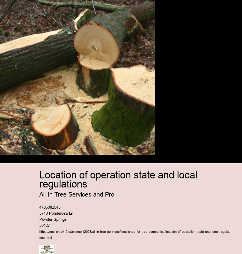 Location of operation state and local regulations