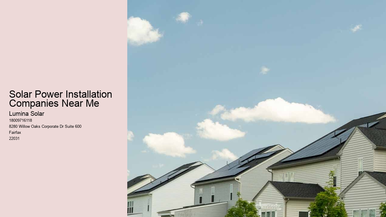 Solar Power Installation Companies Near Me