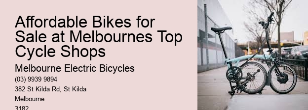 Affordable Bikes for Sale at Melbournes Top Cycle Shops