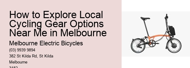 How to Explore Local Cycling Gear Options Near Me in Melbourne