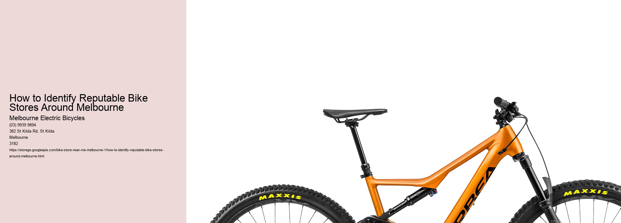 How to Identify Reputable Bike Stores Around Melbourne
