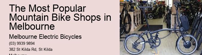 The Most Popular Mountain Bike Shops in Melbourne