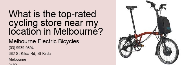 What is the top-rated cycling store near my location in Melbourne?