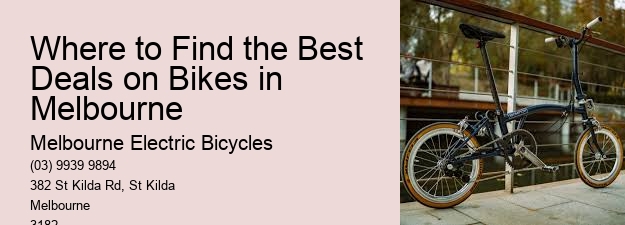 Where to Find the Best Deals on Bikes in Melbourne
