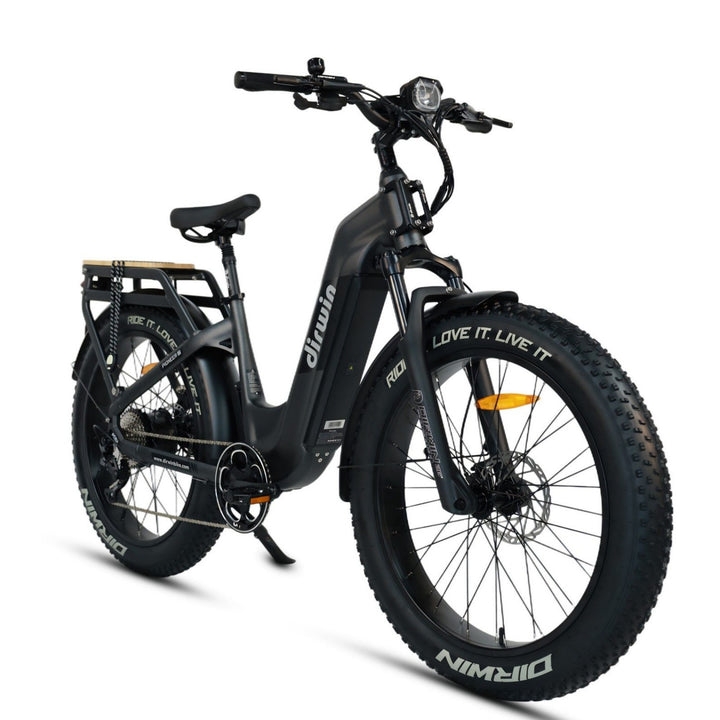 Are electric hunting bikes suitable for snow, mud, and steep terrain?