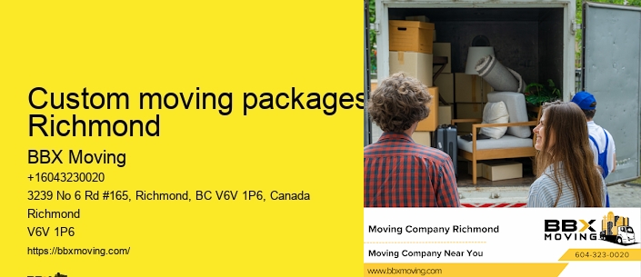 Custom moving packages Richmond