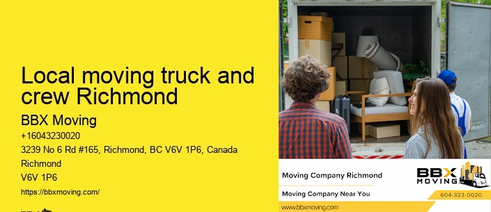 Local moving truck and crew Richmond