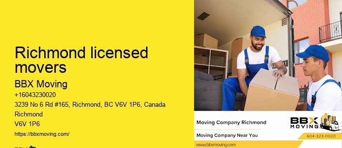 Richmond licensed movers
