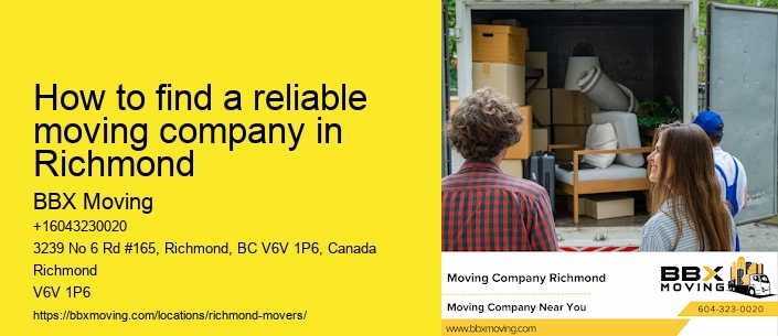 How to find a reliable moving company in Richmond