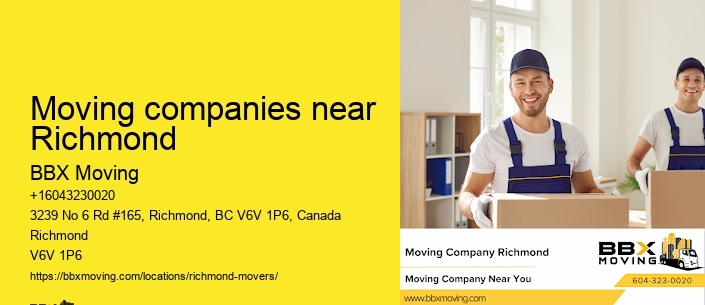 Moving companies near Richmond