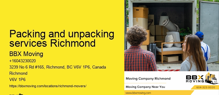 Packing and unpacking services Richmond