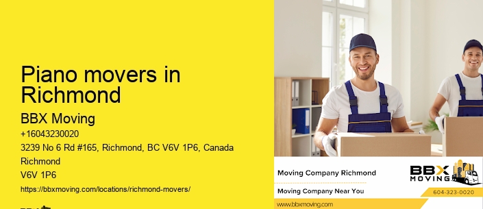 Piano movers in Richmond