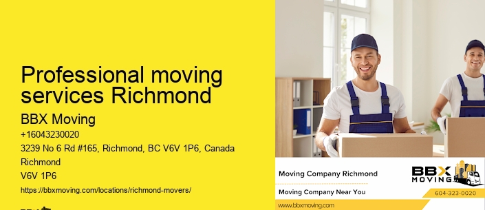 Professional moving services Richmond