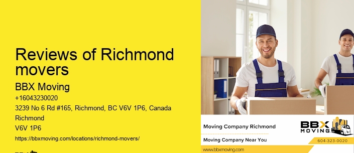 Reviews of Richmond movers