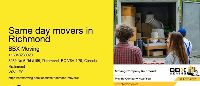 Same day movers in Richmond