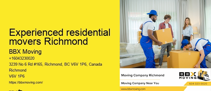 Experienced residential movers Richmond