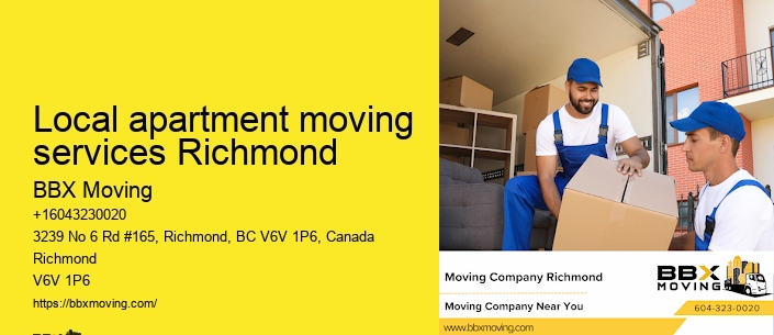 Local apartment moving services Richmond