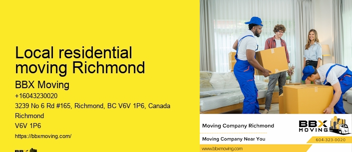 Local residential moving Richmond