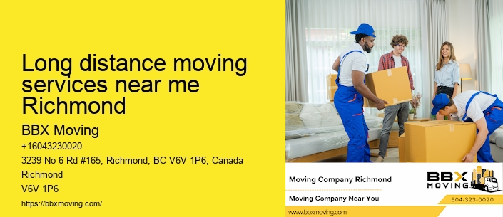 Long distance moving services near me Richmond