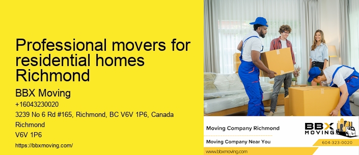 Professional movers for residential homes Richmond