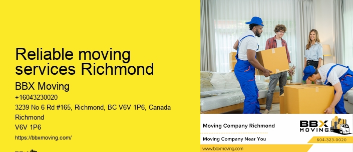 Reliable moving services Richmond