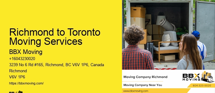 Richmond to Toronto Moving Services