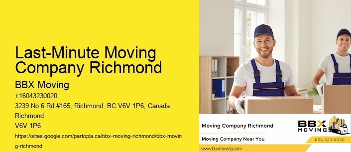 Last-Minute Moving Company Richmond