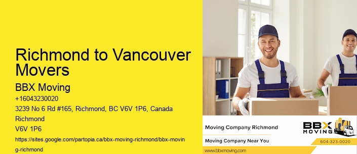 Richmond to Vancouver Movers