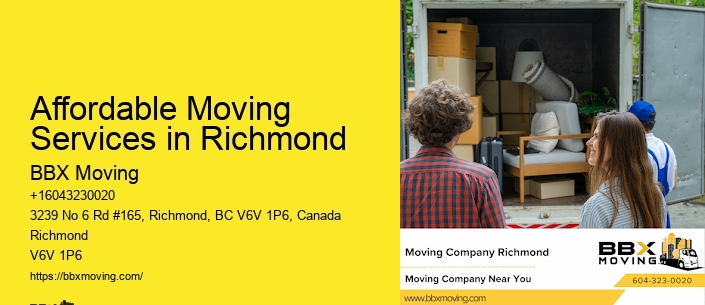 Affordable Moving Services in Richmond