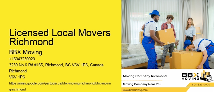 Licensed Local Movers Richmond