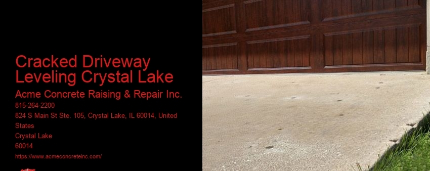 Cracked Driveway Leveling Crystal Lake
