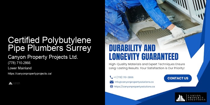 Polybutylene Pipe Replacement Warranty Certified Polybutylene Pipe Plumbers Surrey