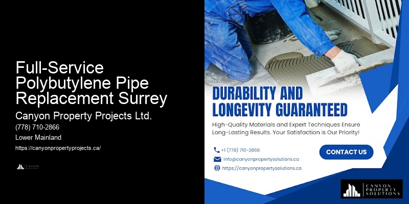 Full-Service Polybutylene Pipe Replacement Surrey Plumbing Professionals for Polybutylene