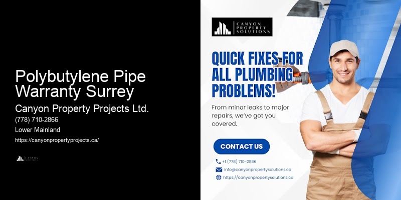 Polybutylene Pipe Replacement Consultation Services Polybutylene Pipe Warranty Surrey