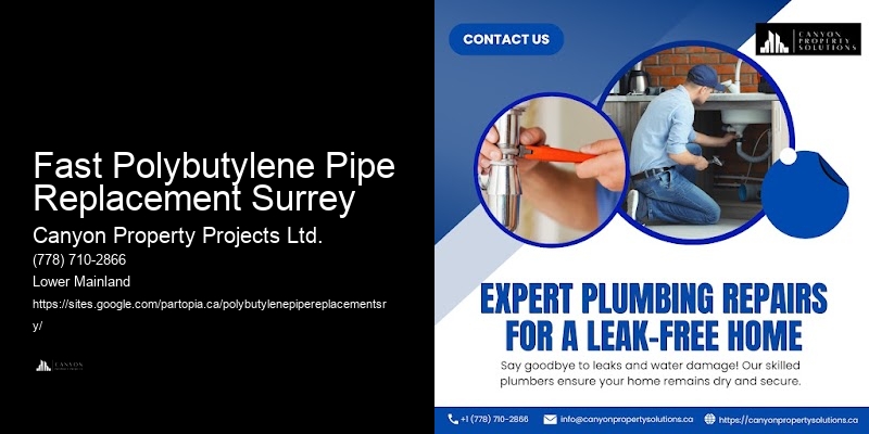 Polybutylene Plumbing Consultations Fast Polybutylene Pipe Replacement Surrey
