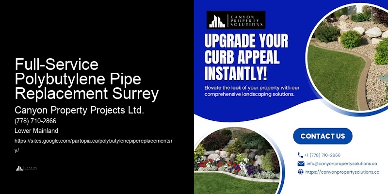 Polybutylene Pipe Replacement Financing Full-Service Polybutylene Pipe Replacement Surrey
