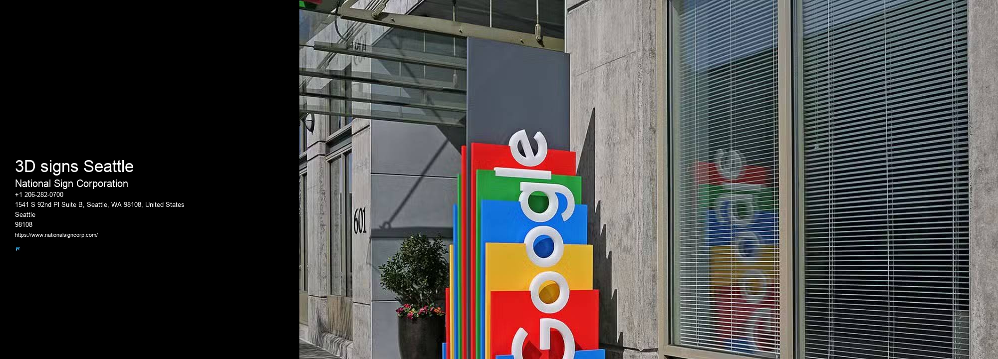 Custom Vinyl Signs 3D signs Seattle