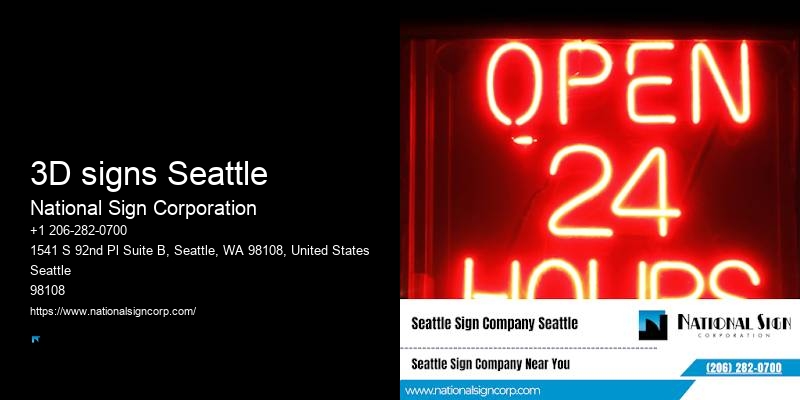 Custom outdoor signs 3D signs Seattle