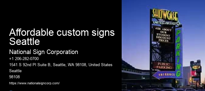 Quick Storefront Signage Affordable custom signs Seattle